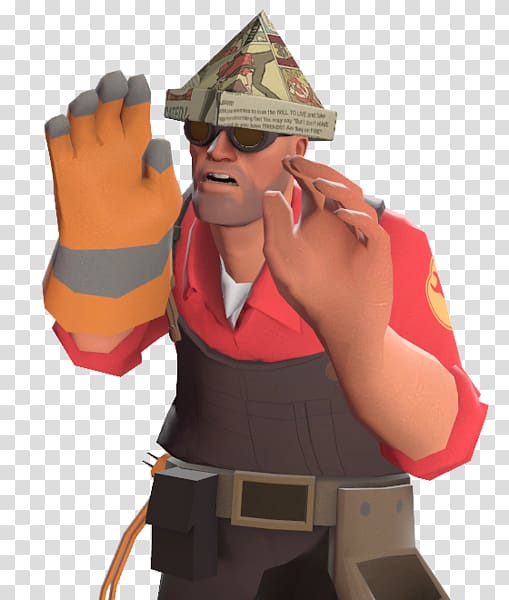 Gabe Newell Team Fortress 2 Paper Hat Loadout, Hat transparent background PNG clipart