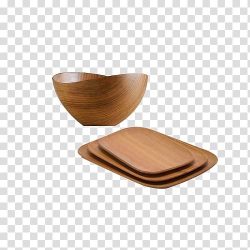 Madeira Wood Designer, Wood material creative dishes transparent background PNG clipart