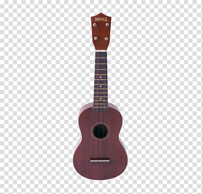 Ukulele Musical instrument Steel-string acoustic guitar String instrument, Brown guitar transparent background PNG clipart