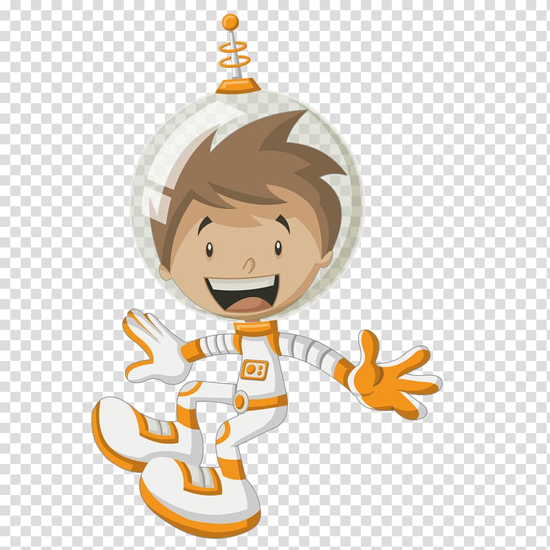 boy astronaut , Astronaut Outer space Illustration, Happy astronauts transparent background PNG clipart