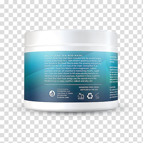 Dead Sea Cream Skin Face Mask, mud transparent background PNG clipart