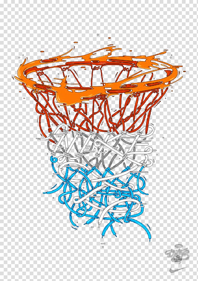 basketball hoop illustration, Fashion, Fashion design sense of basketball net transparent background PNG clipart