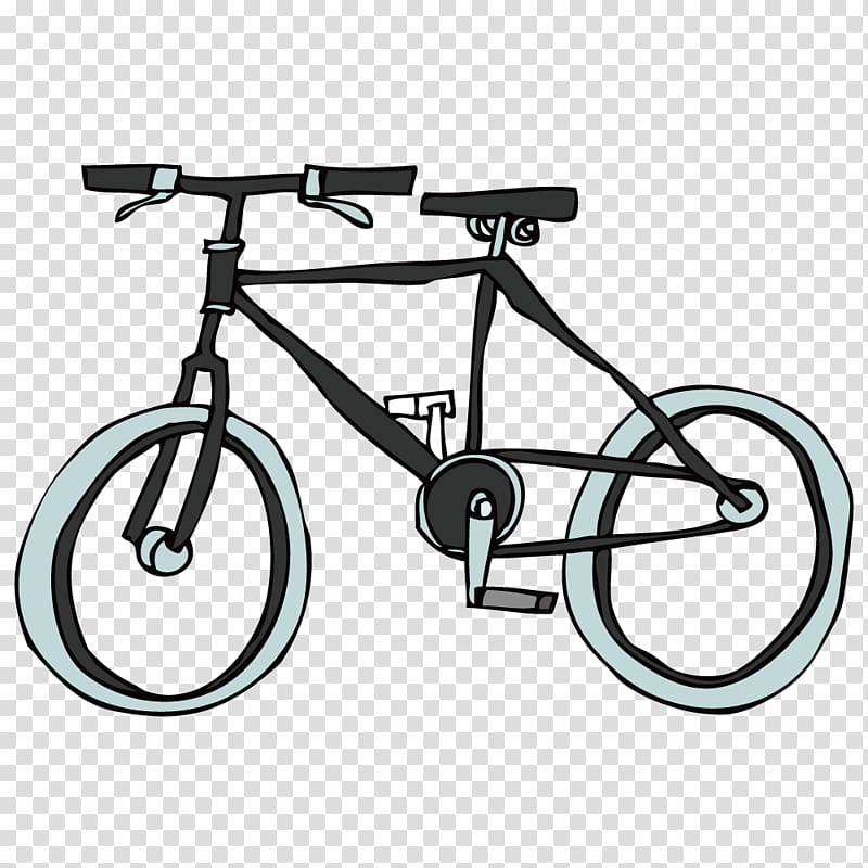 Bicycle pedal Bicycle wheel Bicycle saddle, Black Cartoon Bike transparent background PNG clipart