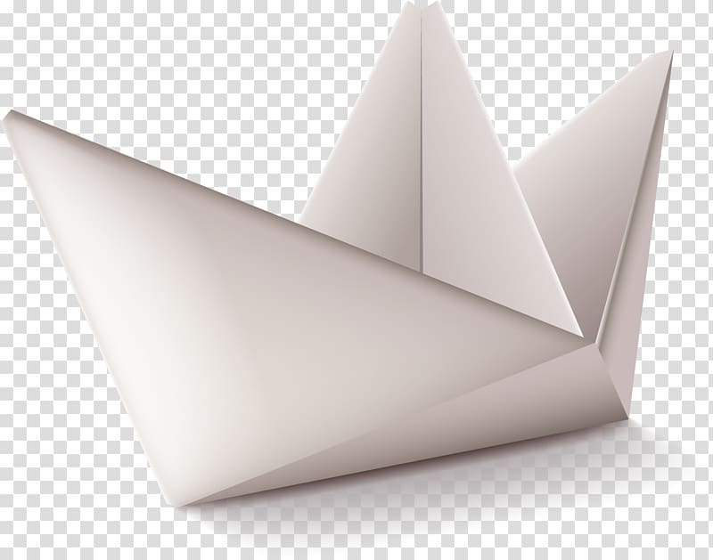 Triangle, hand-painted paper boat transparent background PNG clipart