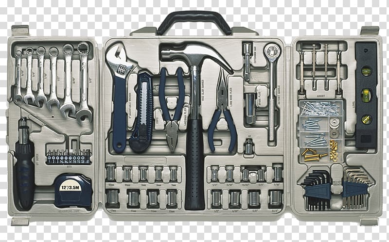 Toolbox Hammer DIY Store Wrench, Hardware accessories toolbox transparent background PNG clipart
