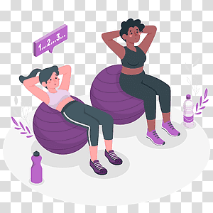 illustration, Stability ball, home, exercise, sport, workout, fitness transparent background PNG clipart thumbnail