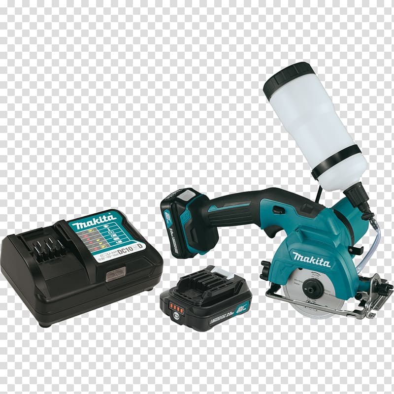 Battery charger Lithium-ion battery Makita Cordless Saw, assembly power tools transparent background PNG clipart