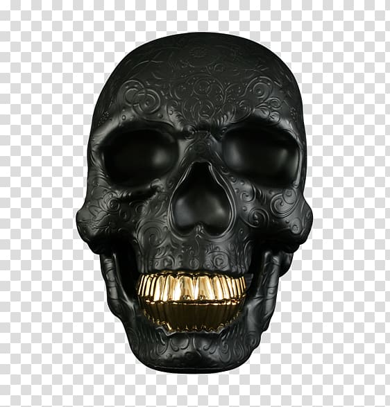 Skull Gold teeth Calavera Human tooth, Black Friday Poster transparent background PNG clipart