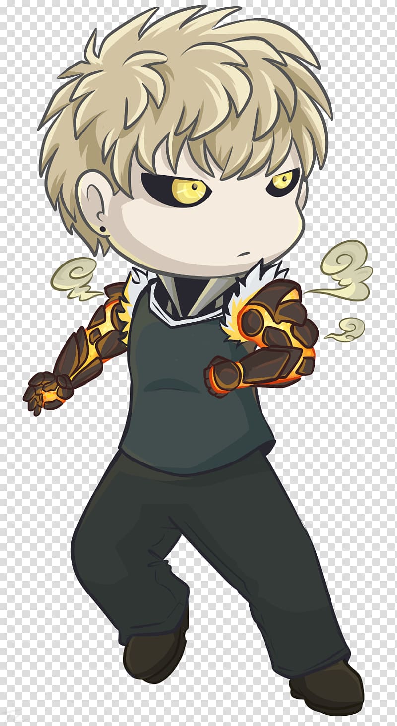 One Punch Man Anime Chibi Art Manga, Cyborg transparent background PNG clipart