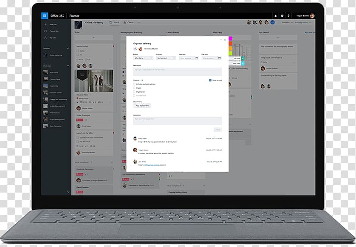 Computer Monitors Microsoft Planner Task Microsoft Office 365, Tasks together transparent background PNG clipart