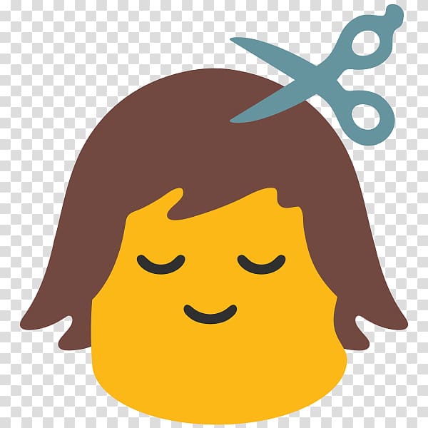 Emoji Hairstyle Barber Smiley Emoticon, beauty parlor transparent background PNG clipart