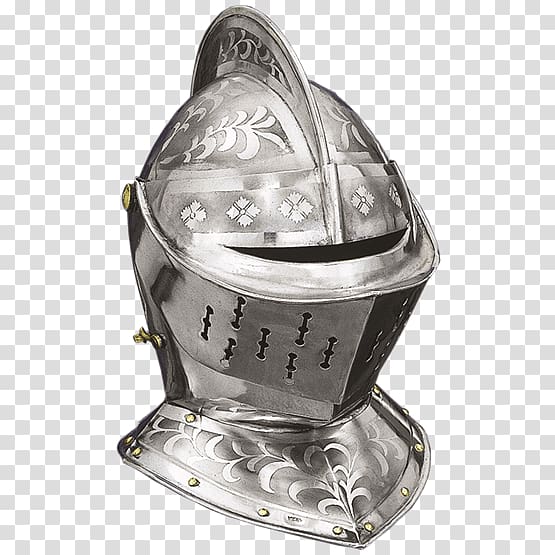 Middle Ages Great helm Close helmet Knight, Helmet transparent background PNG clipart