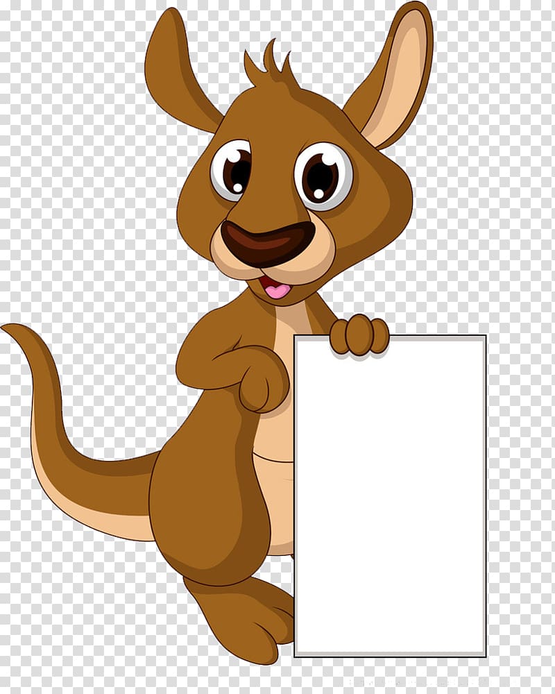 Cartoon Drawing Kangaroo Illustration, Kangaroo bottom box transparent background PNG clipart