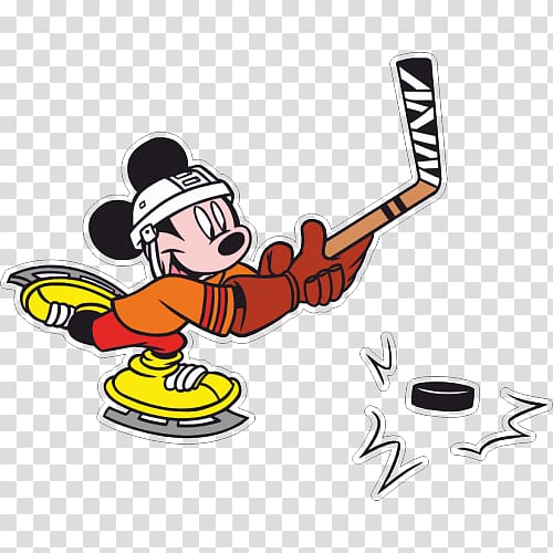 Mickey Mouse Ice hockey Chicago Blackhawks Hockey Sticks, mickey mouse transparent background PNG clipart