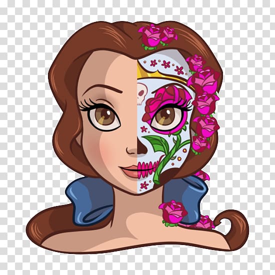 Belle Calavera Disney Princess Ariel Princesas, Disney Princess transparent background PNG clipart