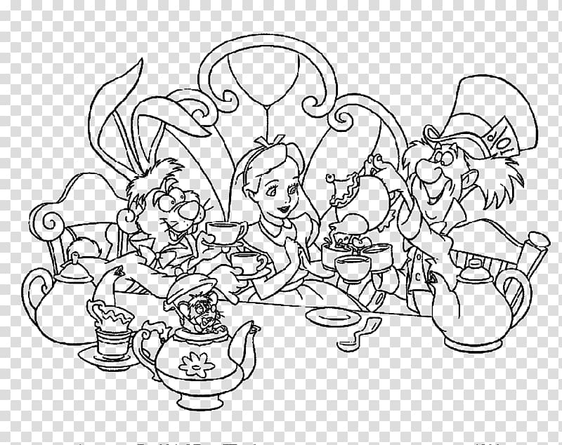 Alice in Wonderland Coloring Book Alice\'s Adventures in Wonderland White Rabbit The Macmillan Alice Colouring Book, book transparent background PNG clipart