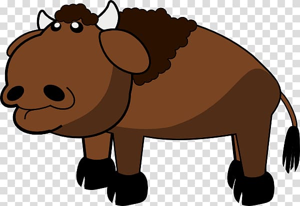American bison , cartoon bison transparent background PNG clipart