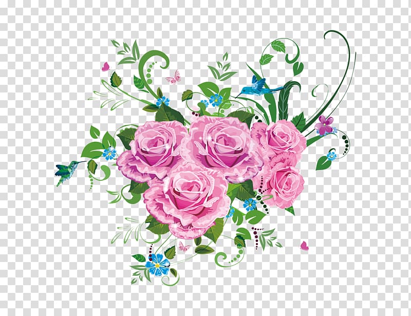 Flower Drawing, Beautiful bouquet of delicate flowers leaves transparent background PNG clipart