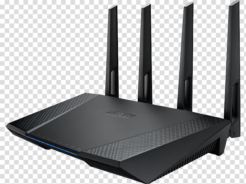 ASUS RT-AC87U Wireless router IEEE 802.11ac, Computer transparent background PNG clipart