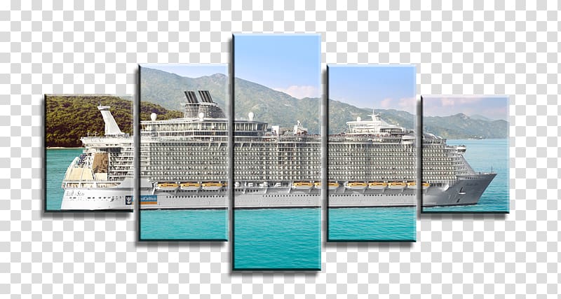 Caribbean Cruise ship MS Allure of the Seas MS Adventure of the Seas, Canvas Print transparent background PNG clipart
