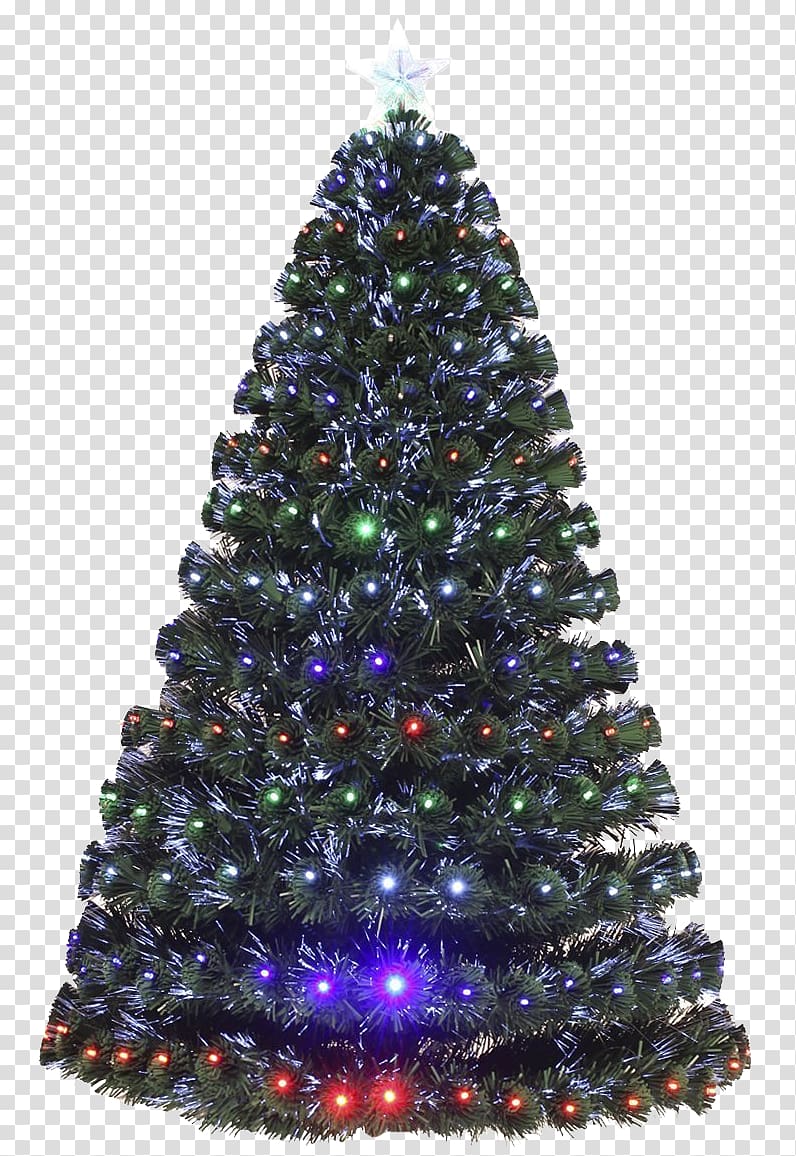 Artificial Christmas tree Light Optical fiber, papai transparent background PNG clipart