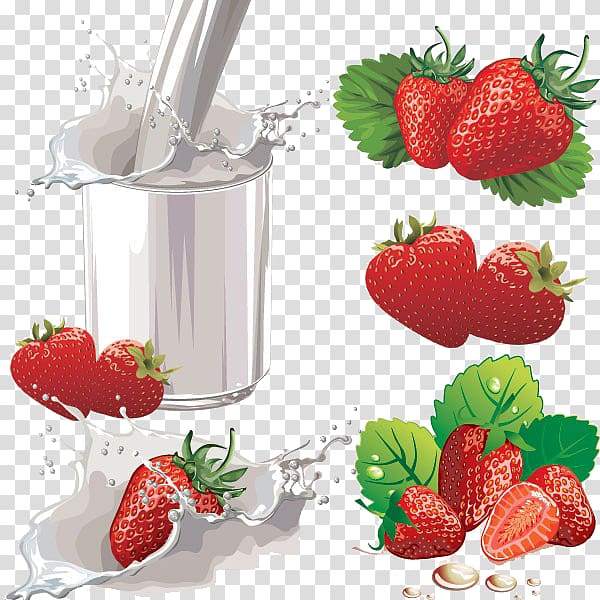 Milk Strawberry juice Drink, Strawberry Milk transparent background PNG clipart