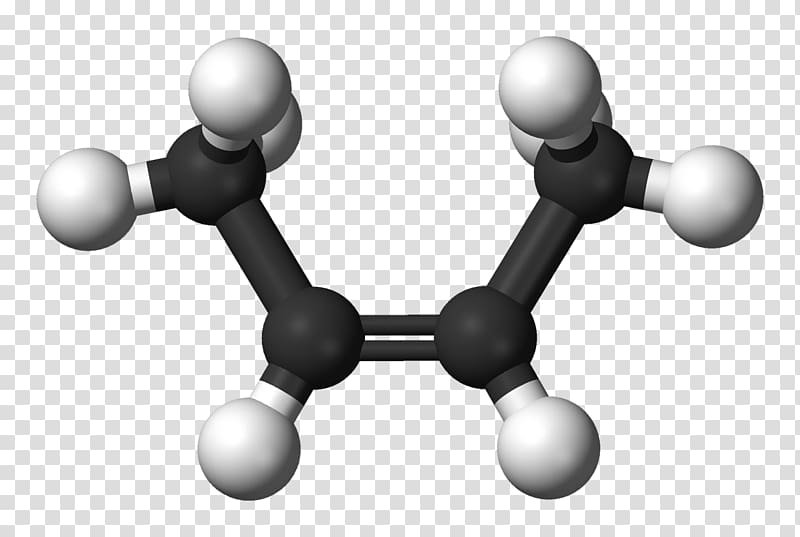 Propene Ball-and-stick model Molecule Space-filling model Molecular model, others transparent background PNG clipart