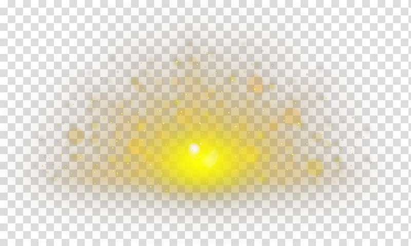 yellow light effects illustration, Yellow explosion dust deduction transparent background PNG clipart