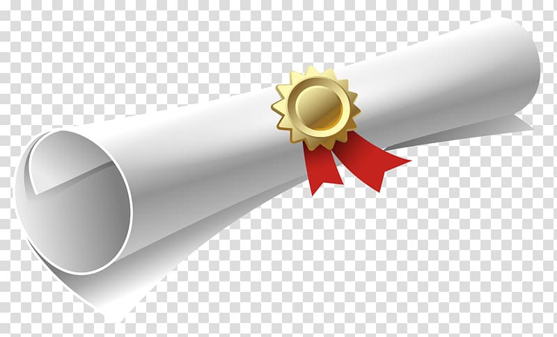 Rolled Paper With Ribbon Diploma Academic Certificate Graduation
