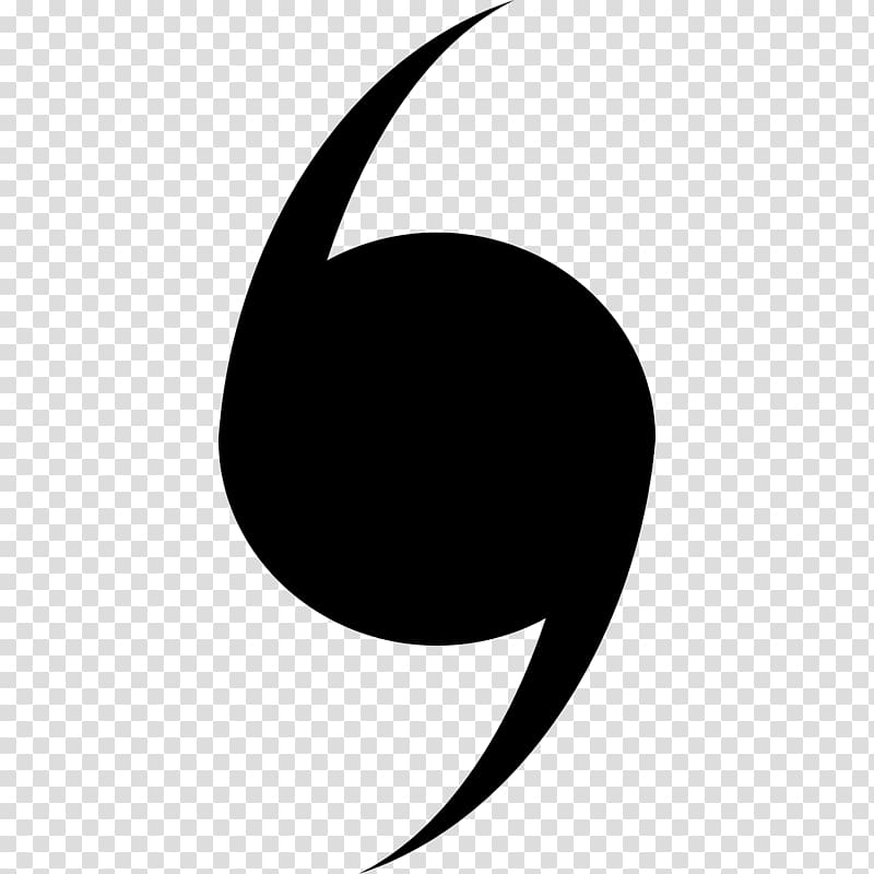 Black and white Graphics Crescent , hurricane transparent background PNG clipart