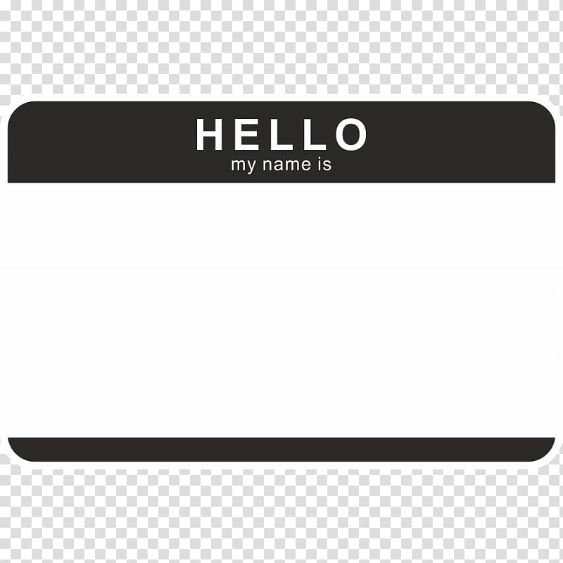 Bumper Sticker Name Brand Car Hello My Name Is Transparent Background Png Clipart Hiclipart