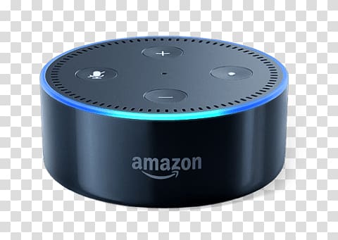 black Amazon echo dot smart speaker, Amazon Echo Dot transparent background PNG clipart
