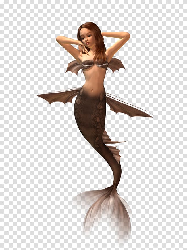 Mermaid Cartoon Siren, Dark mermaid transparent background PNG clipart