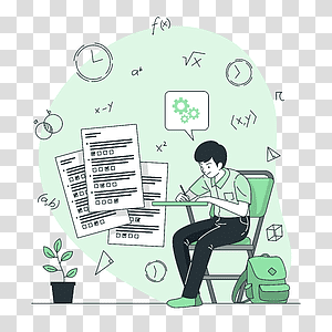 illustration, Exams, education, study, test, school, student, evaluation transparent background PNG clipart thumbnail