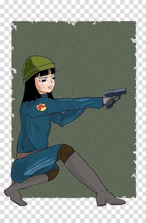 Mai Trunks Illustration Drawing Cartoon, anime gangster girl with gun transparent background PNG clipart