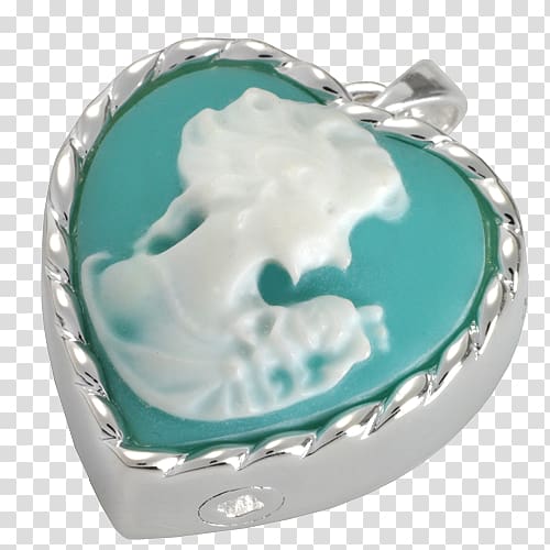 Turquoise Cremation Memorial Jewelry: 14k Solid White Gold Heart Marine Green Cameo Cremation Memorial Jewelry: Platinum Heart Marine Green Cameo Jewellery, gold transparent background PNG clipart