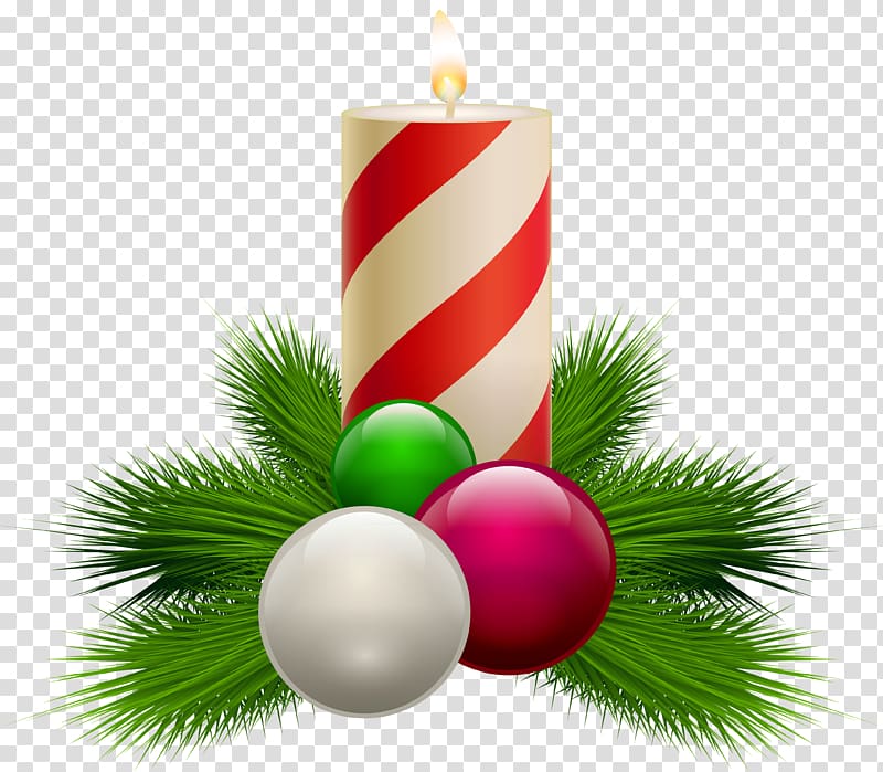 Christmas tree Candle , Green Candle transparent background PNG clipart