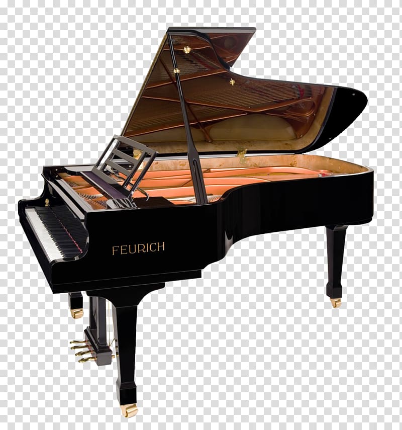 black Feurich upright piano, Hailun Grand piano Feurich upright piano, Piano transparent background PNG clipart