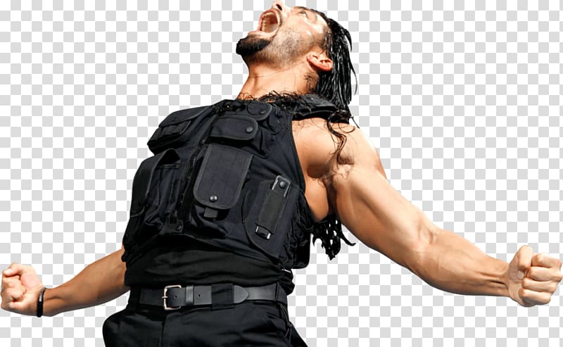 WWE character, Roman Reigns Very Angry transparent background PNG clipart
