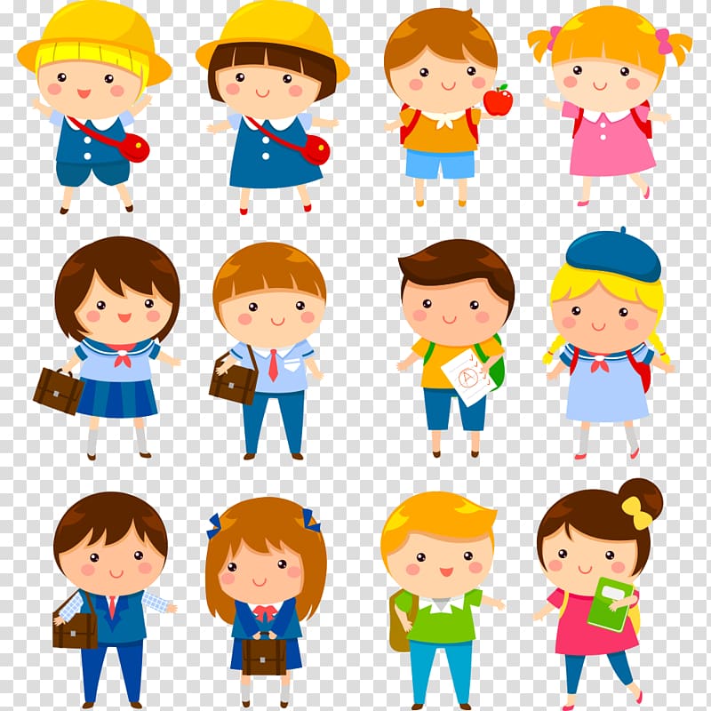 children's illustration, Student School Child , cartoon student transparent background PNG clipart