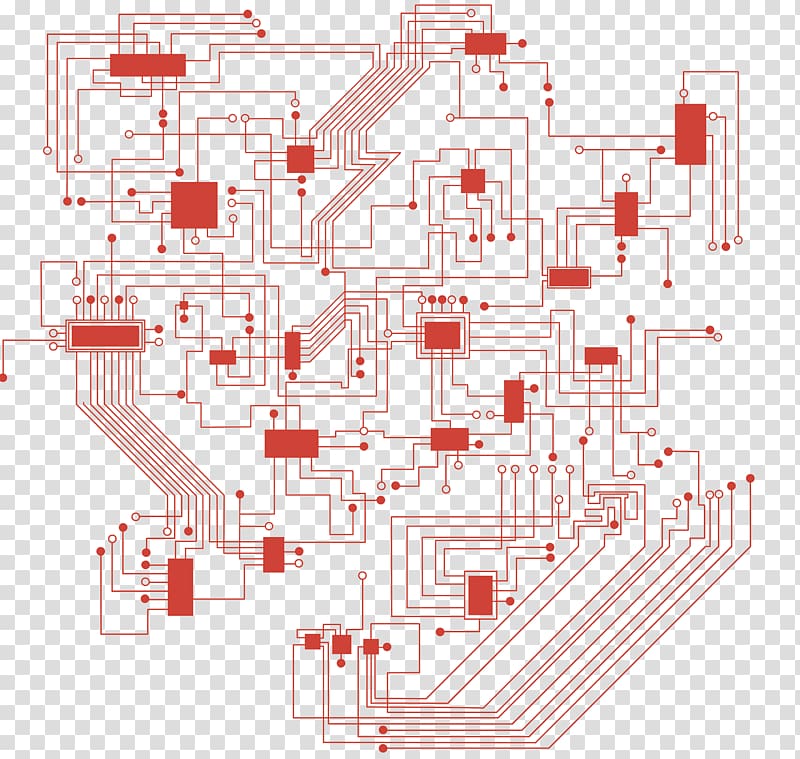red electronic circuit illustration, Computer network Printed circuit board Electronic circuit Illustration, Physical technology circuit transparent background PNG clipart