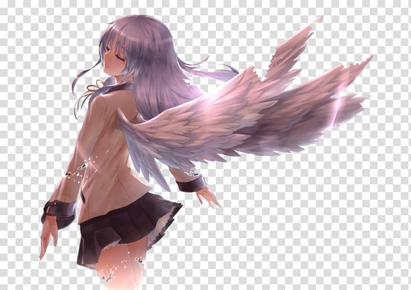 Angel Anime Yuzuru Otonashi Desktop , beauty girl transparent background PNG clipart