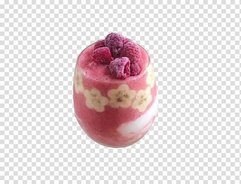 Frozen yogurt Sundae Gelato Raspberry Panna cotta, Raspberry think of snow transparent background PNG clipart