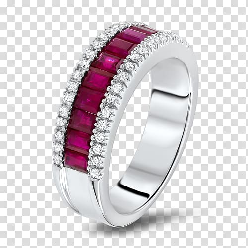 Wedding ring Silver Product design, ruby princess crown rings transparent background PNG clipart