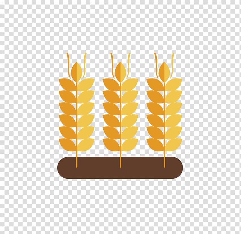 Wheat Animation , Yellow Cartoon Wheat Three transparent background PNG clipart