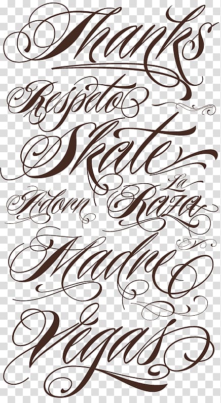 Tattoo Lettering Script typeface Font, Kajal Aggarwal transparent background PNG clipart