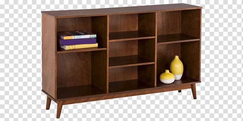 Bookcase Mid-century modern Shelf Furniture Wall unit, Wood shelf transparent background PNG clipart