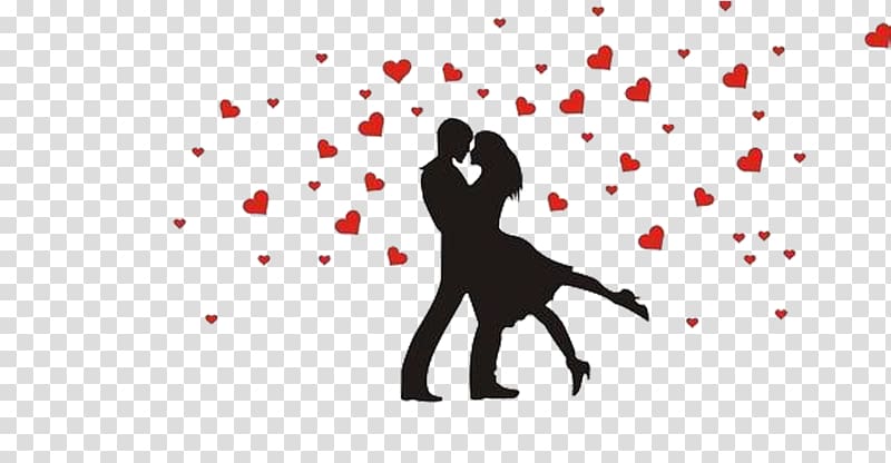 Significant other Romance, Silhouettes of men and women love transparent background PNG clipart