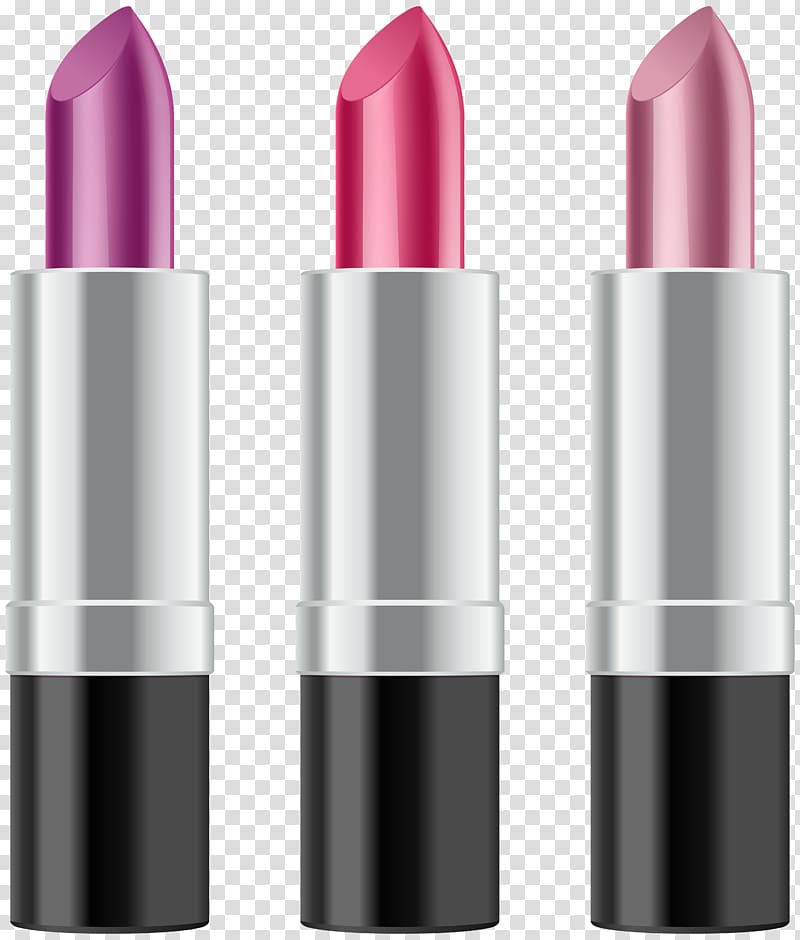 three pink lipsticks, Lipstick , Lipsticks transparent background PNG clipart