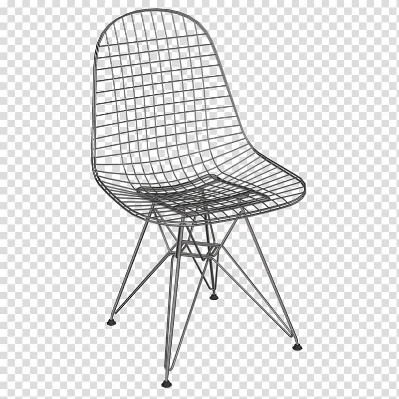 Eames Lounge Chair Wire Chair (DKR1) Vitra Charles and Ray Eames, metal wire drawing transparent background PNG clipart